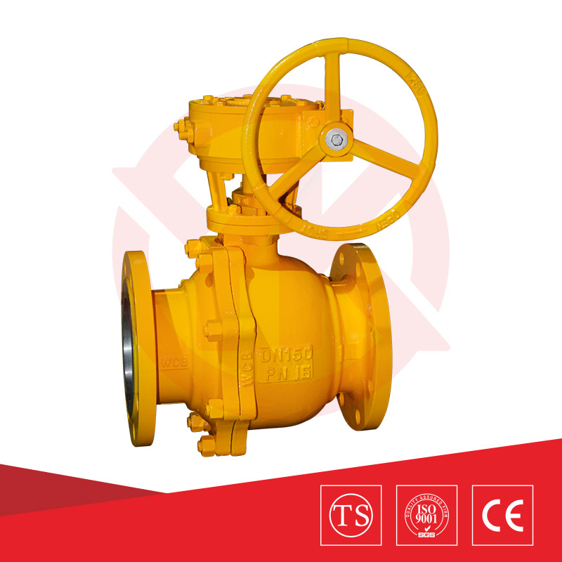 蝸輪浮動法蘭球閥